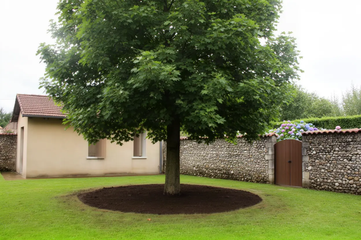 Grand arbre avant démontage technique à Lescar