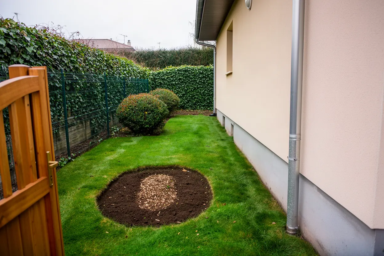 Accès de jardin dégagé après rognage à Bizanos