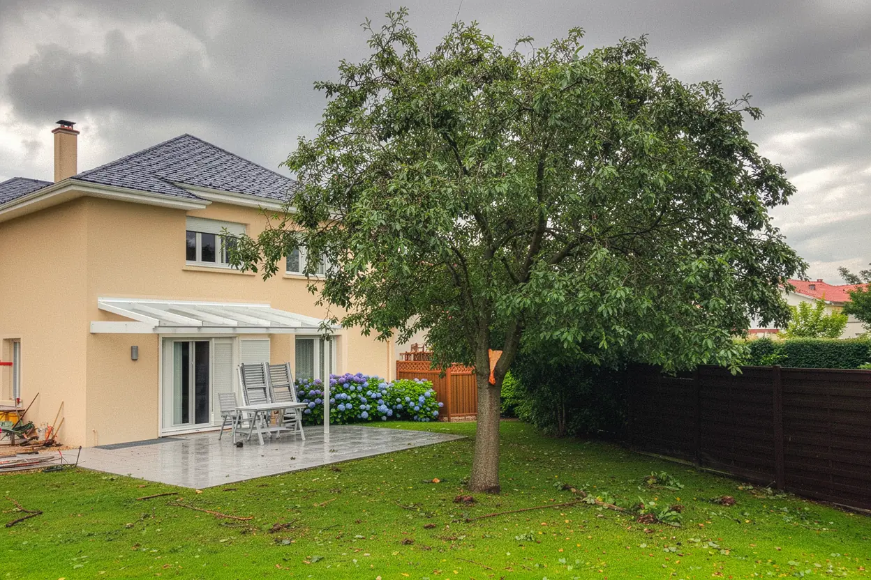 Arbre sécurisé après démontage contrôlé à Pau
