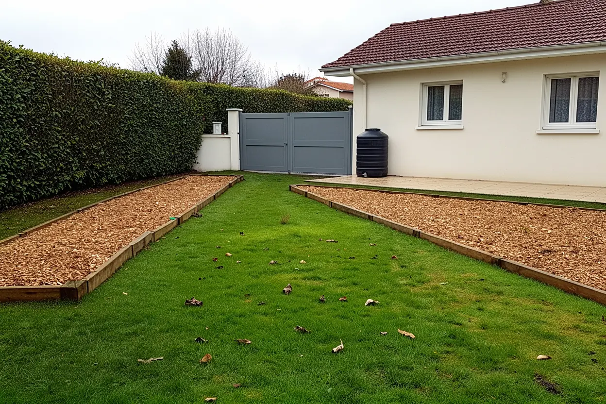 Jardin dégagé après évacuation à Lescar